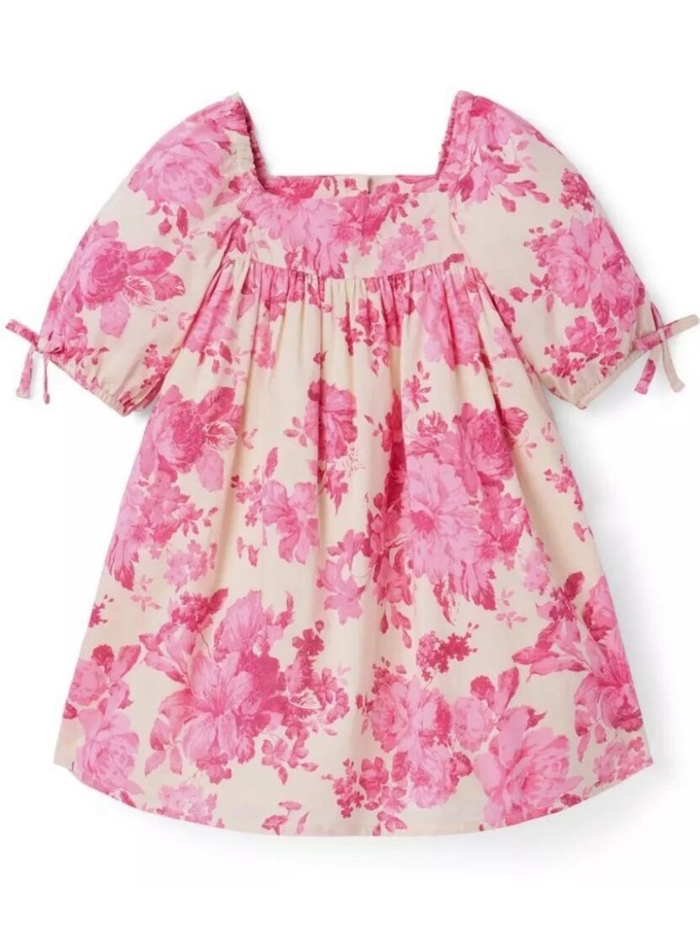 🌸 NWT New Janie And Jack Camellia Pink Floral Puff Sleeve
Dress Size 4